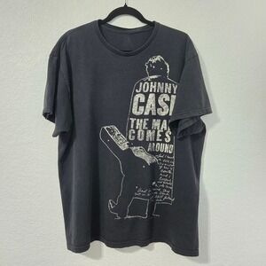 Johnny Cash The Man XL Graphic T-Shirt Mens Black cotton‎ Short Sleeve